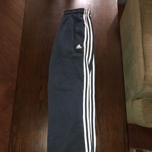 Adidas Track Pants Black 3 stripes Small